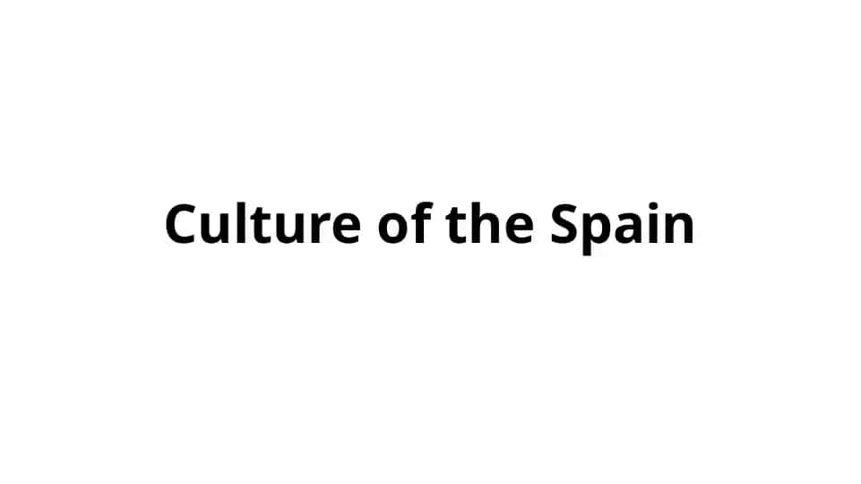 Culture of the Spain