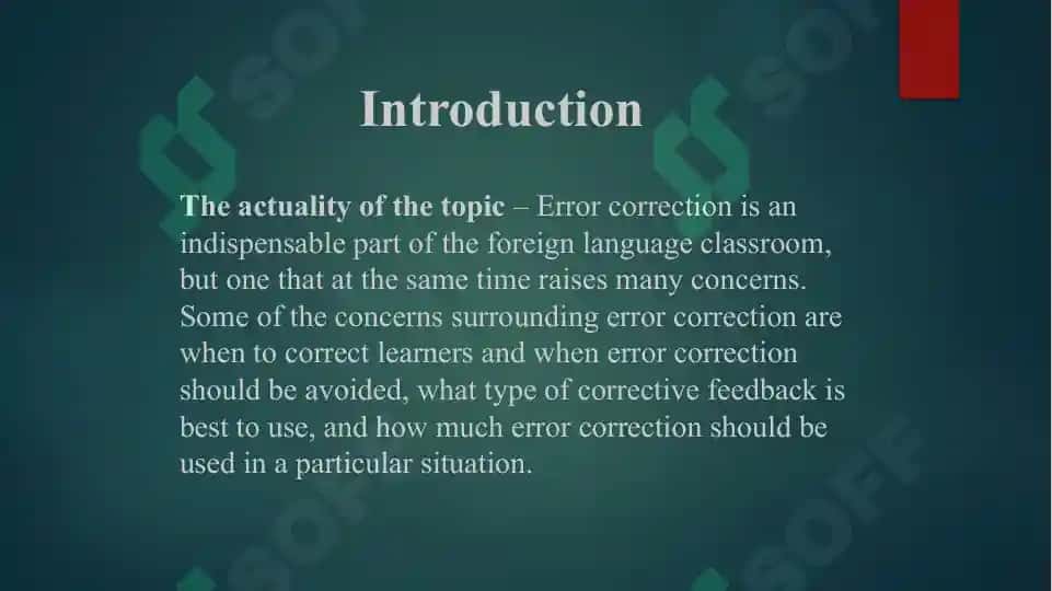 Error correction 2