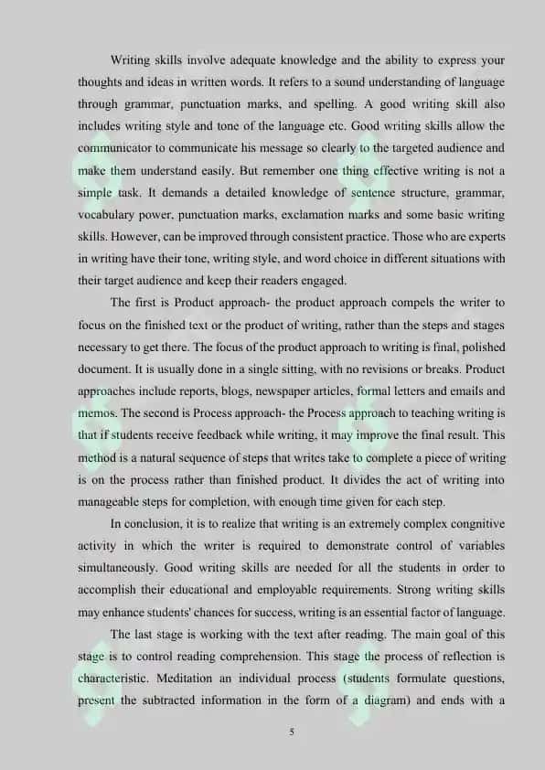 Developing Writing Skills 5