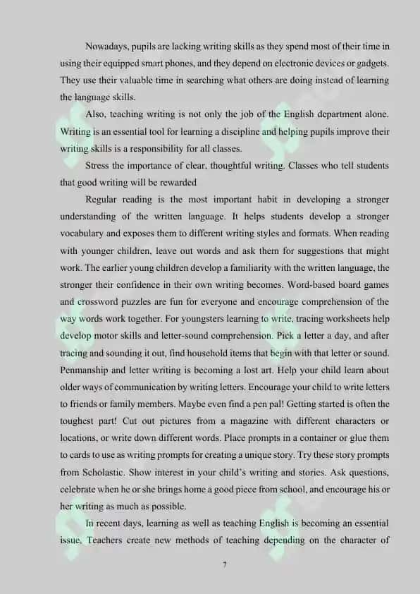 Developing Writing Skills 7