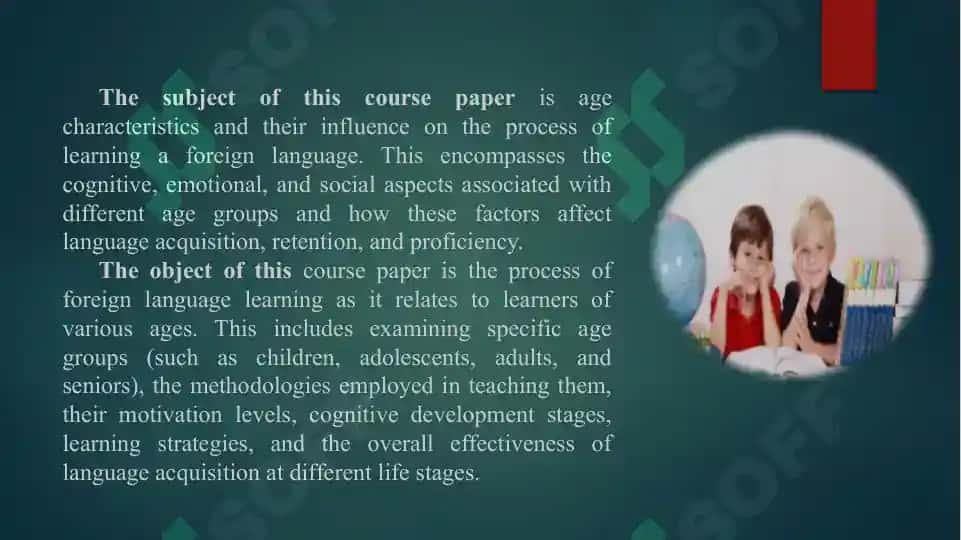 Age characteristics in learning a foreign language 4