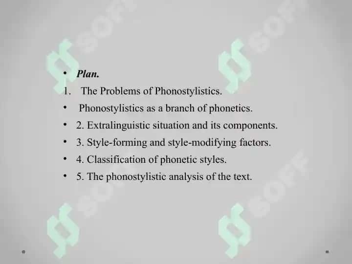 Phonostylistics as a Branch 2