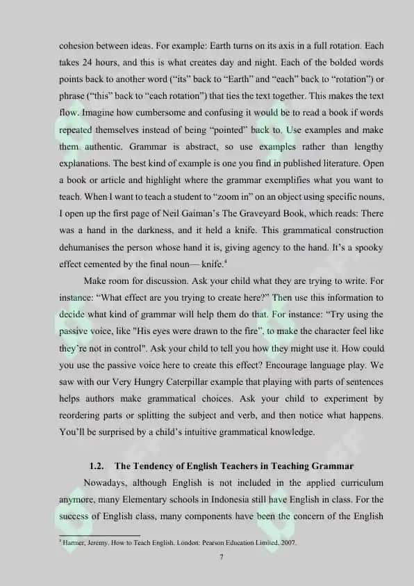 Teaching the grammar of English for young learners 7