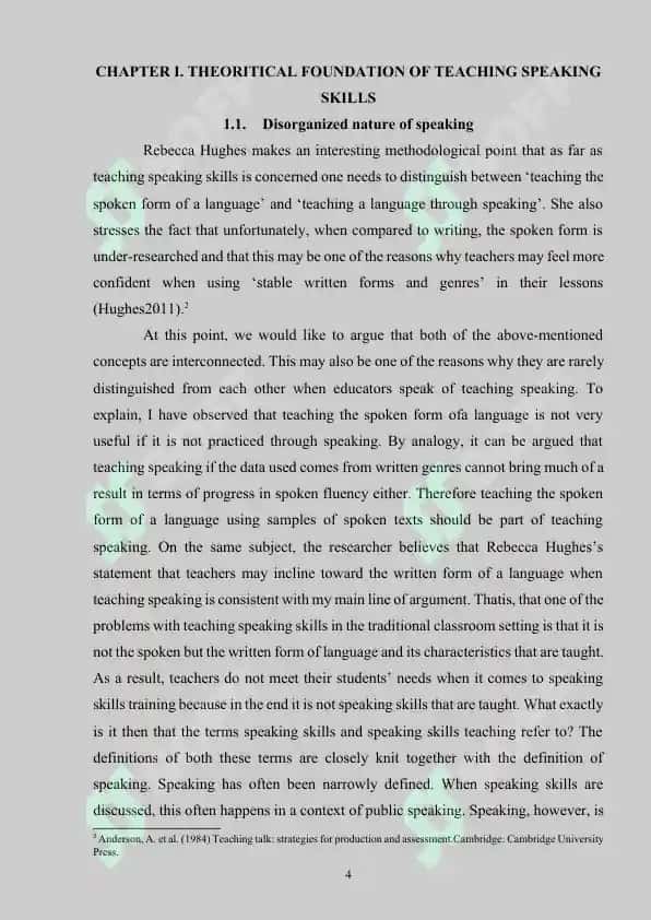 THEORITICAL FOUNDATION OF TEACHING SPEAKING SKILLS 4