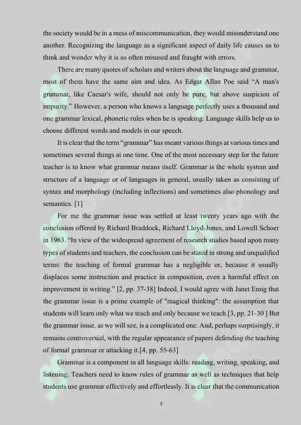 THE PRINCIPLES AND METHODS OF TEACHING GRAMMAR 5