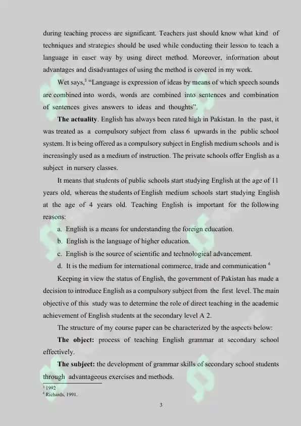 THE ROLE OF DIRECT METHOD IN TEACHING ENGLISH 3