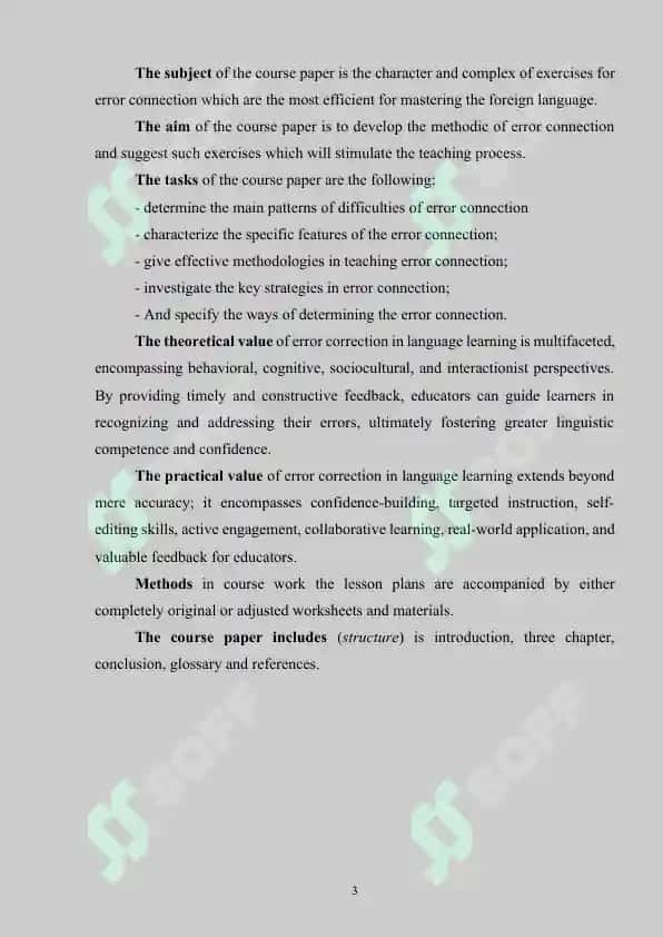 THEORITICAL FOUNDATIONS OF ERROR CORRECTION IN TEACHING METHODOLOGY 3