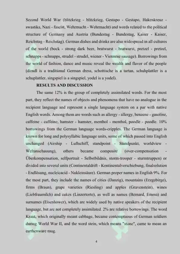 COMPARATIVE ANALYSIS OF LATIN AND GERMANIC LANGUAGE 4