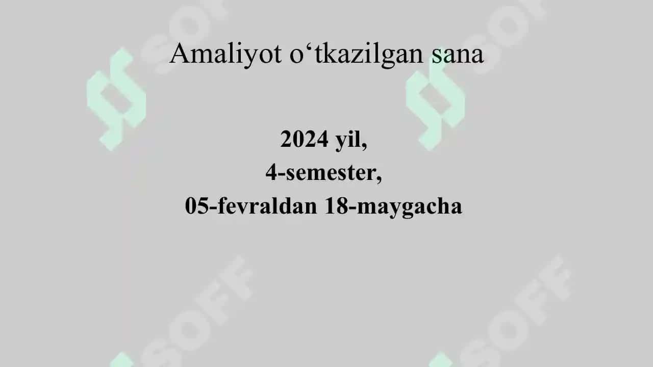 Amaliyot hisobot 2