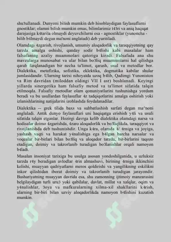 Falsafaning bahs mavzusi 2