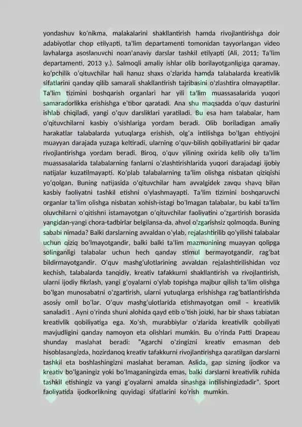Sport soxasidagi kreativlik (ijodkorlik) 4