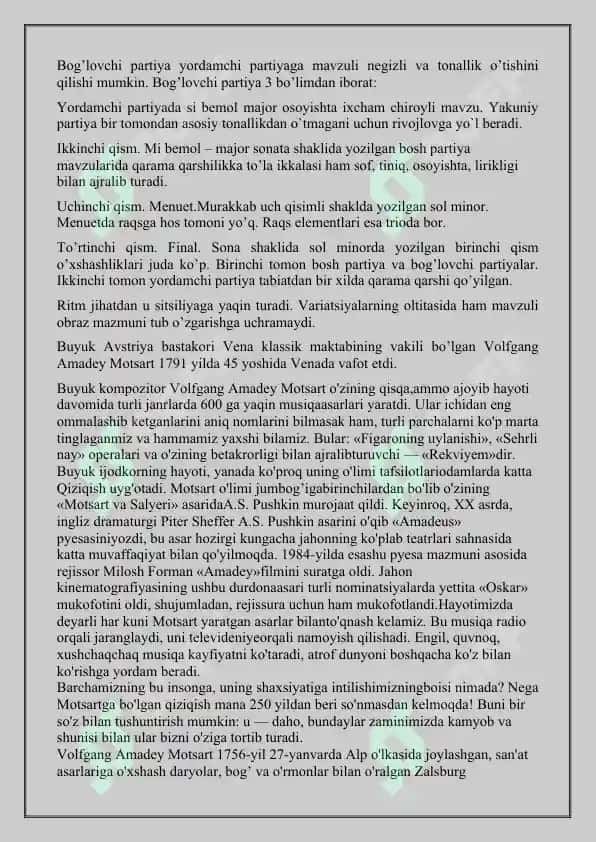 V.A. Motsartning hajviy operalari 8