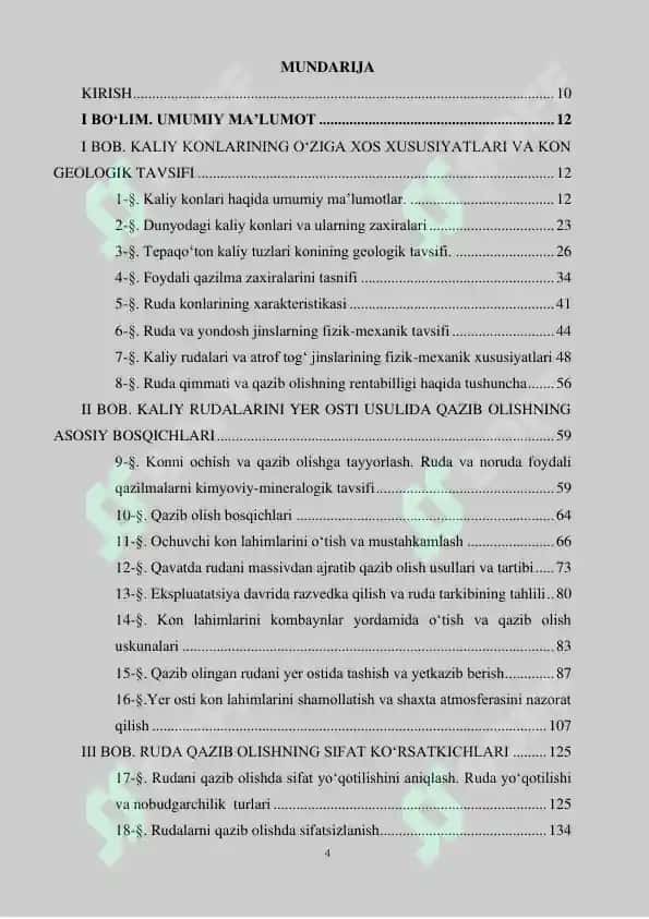 Kaliy rudalarini qazib olish va qayta ishlash 4