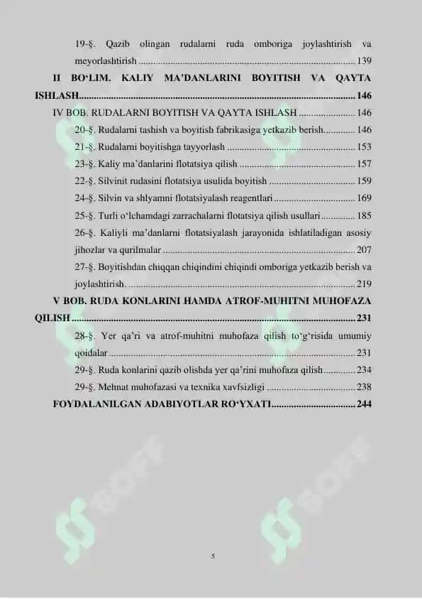 Kaliy rudalarini qazib olish va qayta ishlash 5