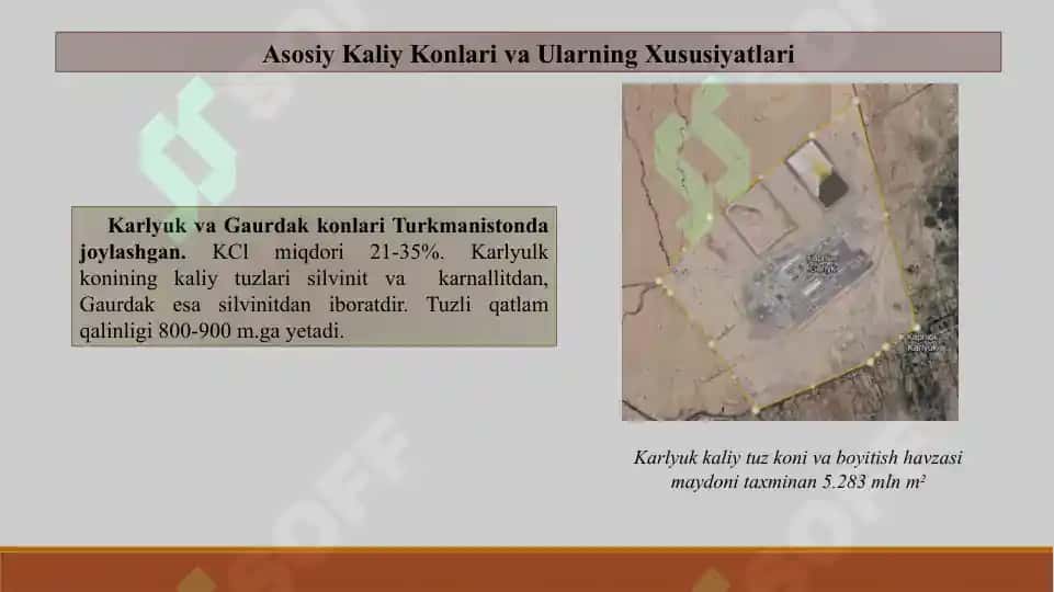 DUNYODAGI KALIY KONLARI VA ULARNING ZAXIRALARI 8
