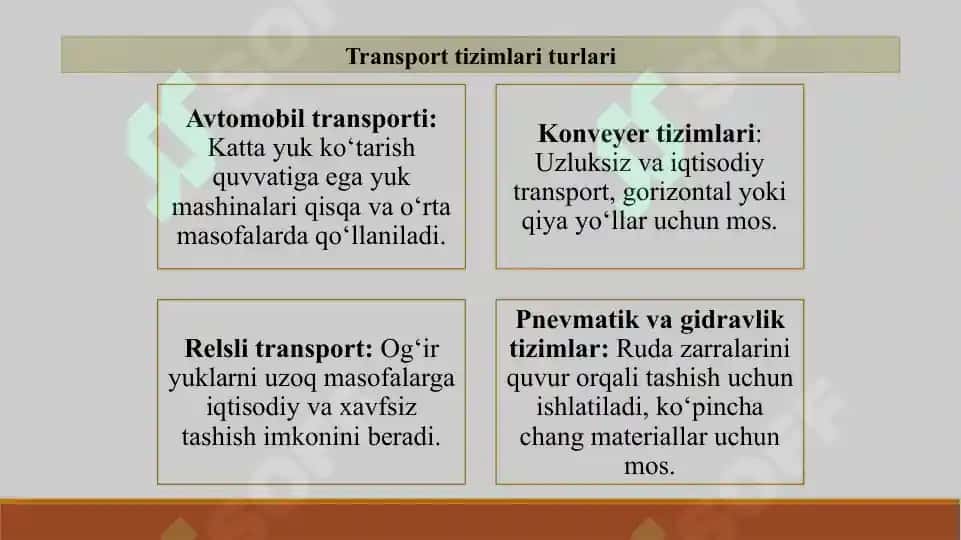 RUDALARNI TASHISH VA BOYITISH FABRIKASIGA YETKAZIB BERISH 3