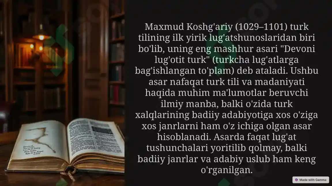 Maxmud Koshg'ariyning "Devoni lug'otit turk" asari 4