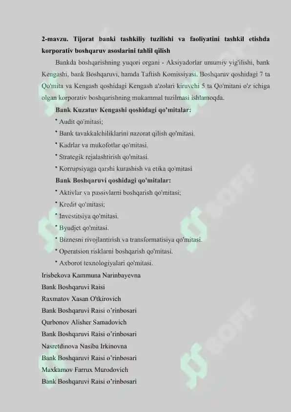 Aloqabank amaliyot hisoboti 3 kurs 6
