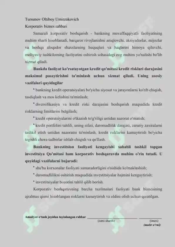 Aloqabank amaliyot hisoboti 3 kurs 7