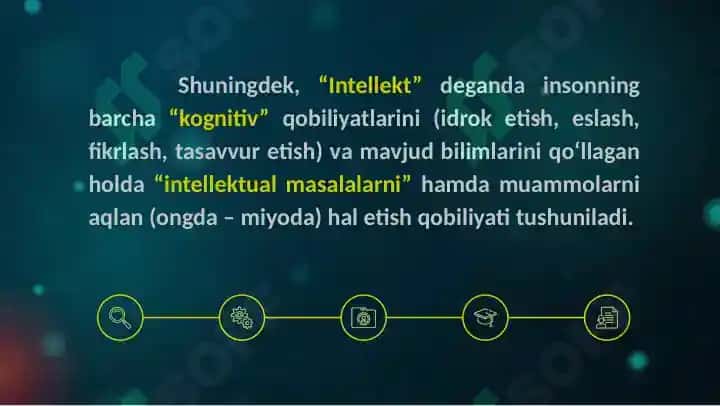 Sun’iy intellektning asosiy tushunchalari va ta’riflari 5