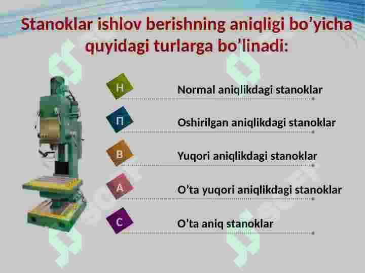 Metall kesish stanoklarining tasnifi 3