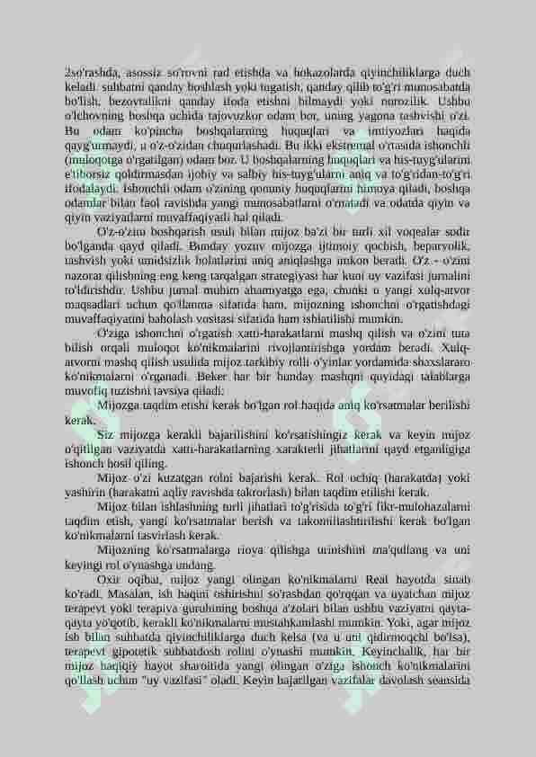Shaxsni muloqot usullariga o'rgatish 2