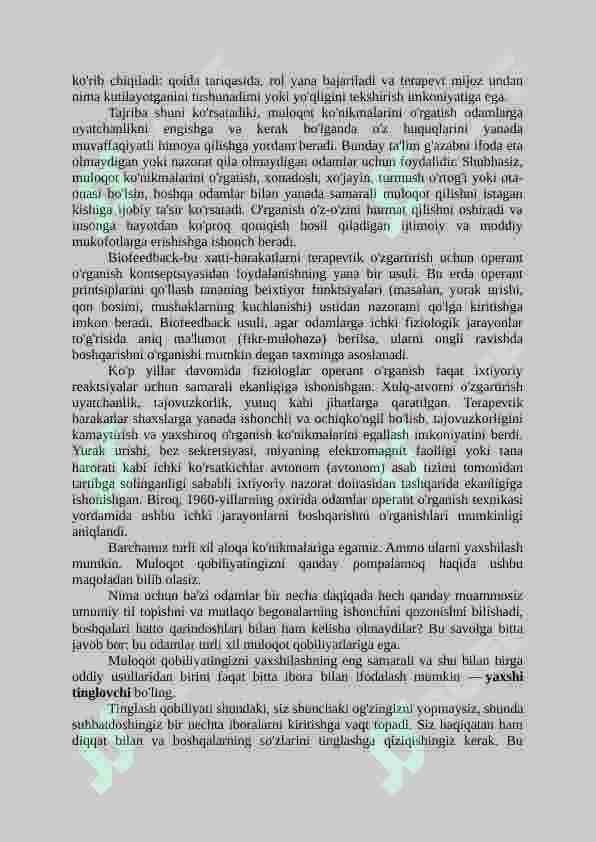 Shaxsni muloqot usullariga o'rgatish 3