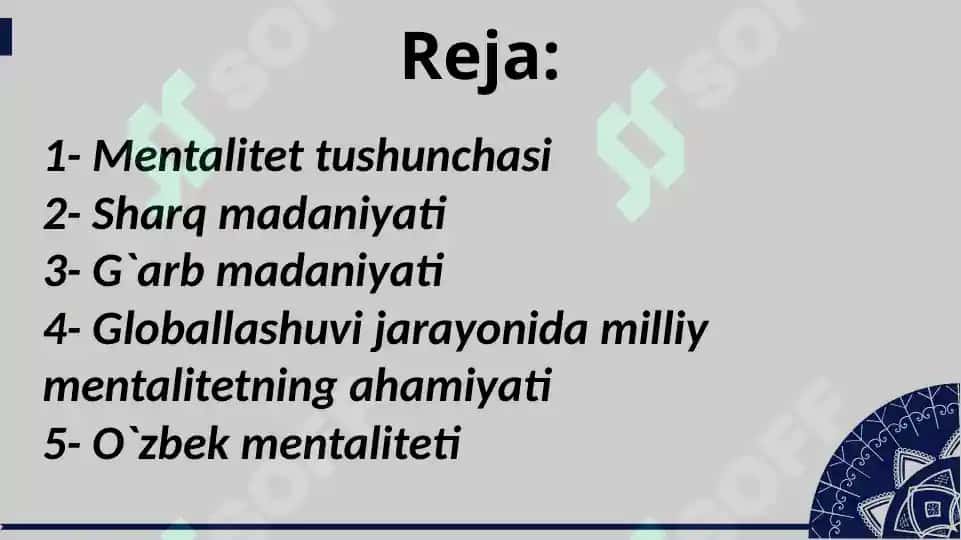 Milliy mentalitet xususiyatlari 2