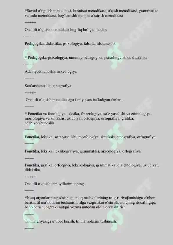Ona tili o‘qitish metodikasi attestatsiya savollari 2025 8