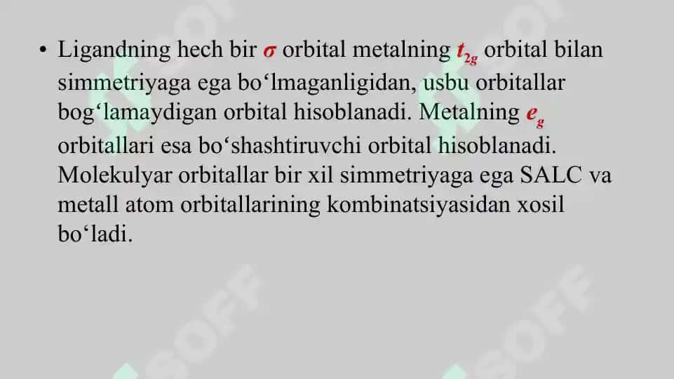 Ligand maydon nazariyasi 8