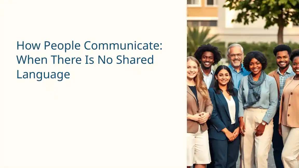 How People Communicate When There Is No Shared Language