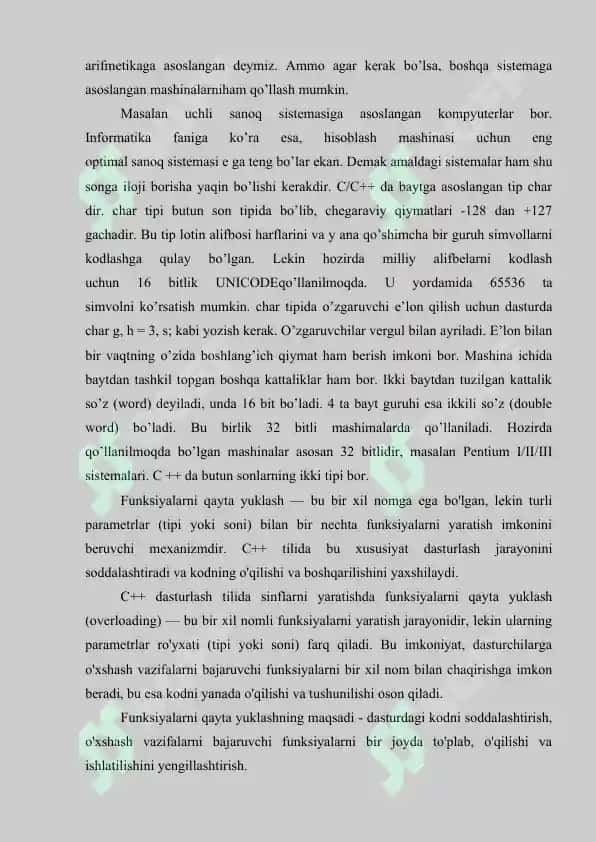 Operator va Funksiyalarni qayta yuklash 3