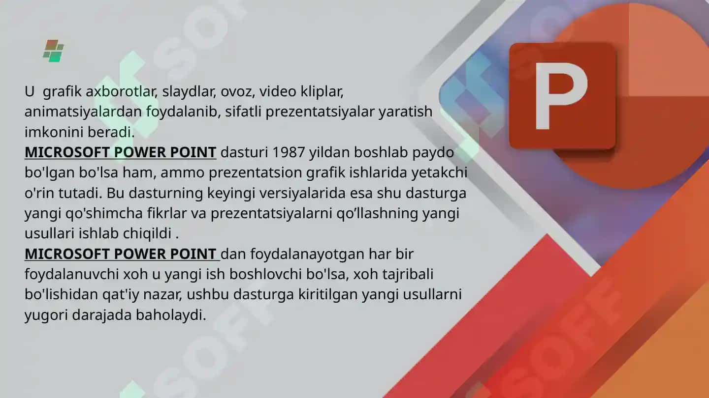 Power Pointda chizmalar yaratish 3