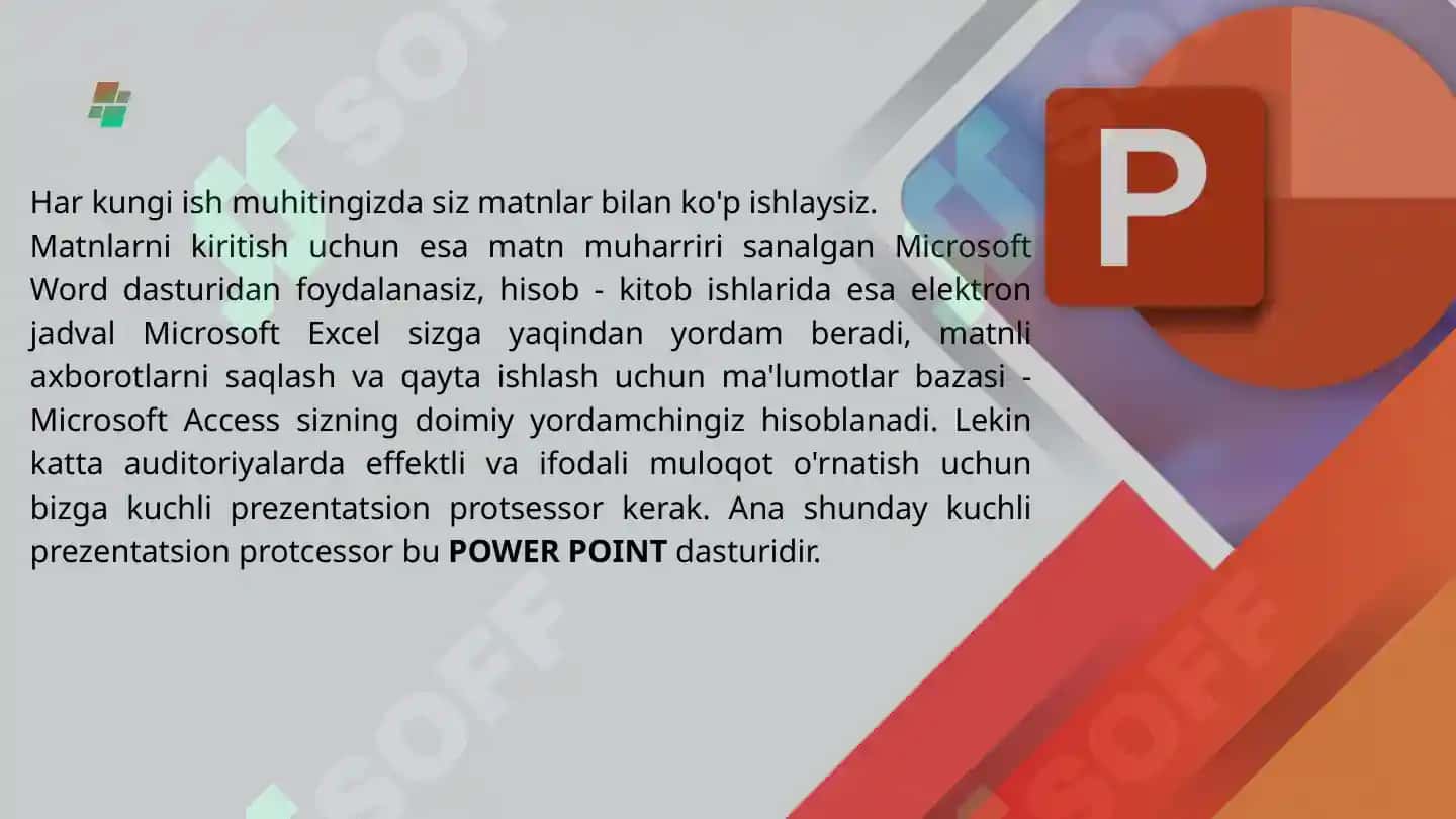 Power Pointda chizmalar yaratish 4
