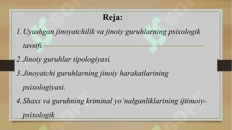 Jinoyatni aniqlashning psixologik xususiyatlari 2