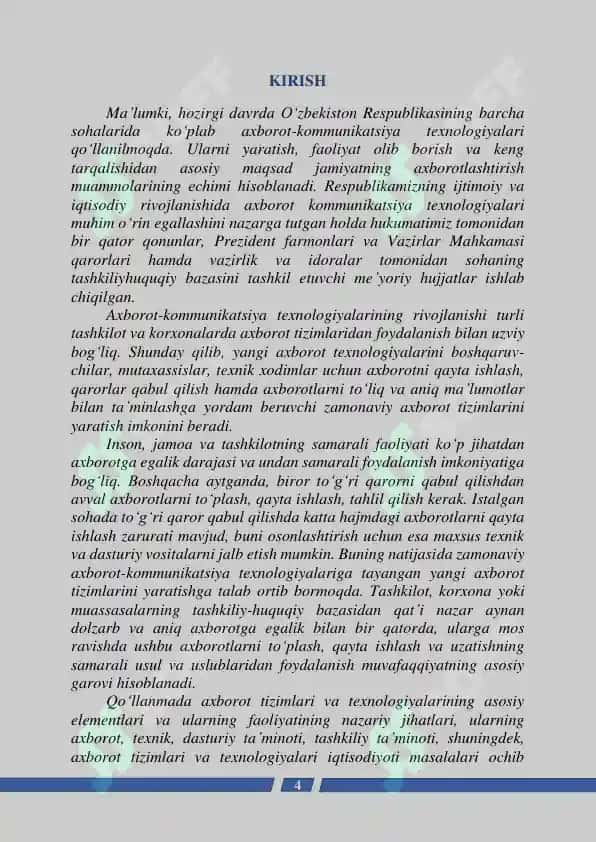 Axborot Tizimlari (O‘quv qo‘llanma) 4