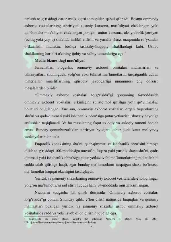 MEDIABIZNESDA INQIROZGA QARSHI CHORALAR 7