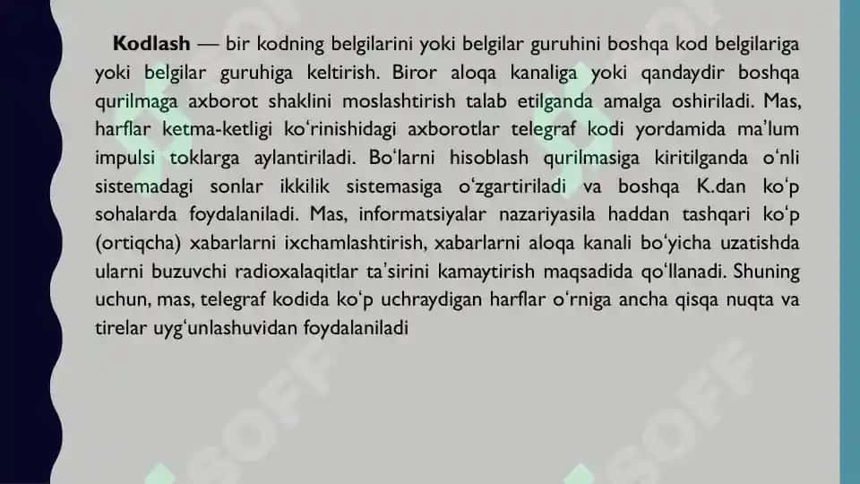 Axborotni Kodlash Usullari 5