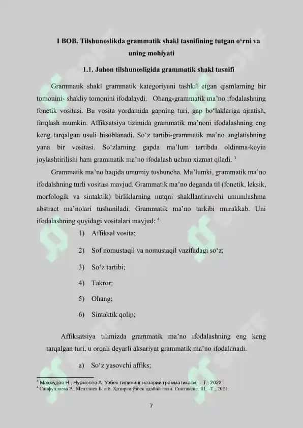 O'zbek tilida grammatik shakl tasnifi 6