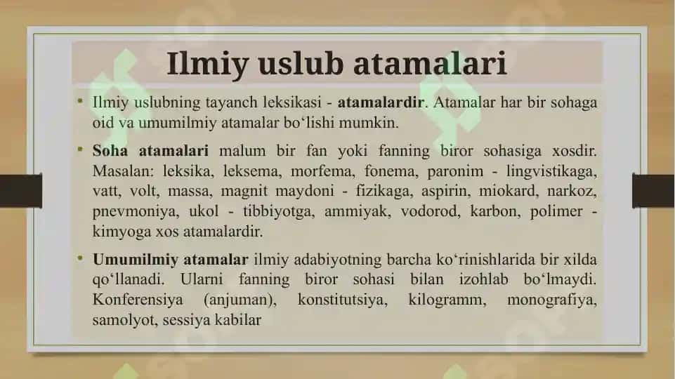 Ilmiy uslubning xususiyati va uslublari 8