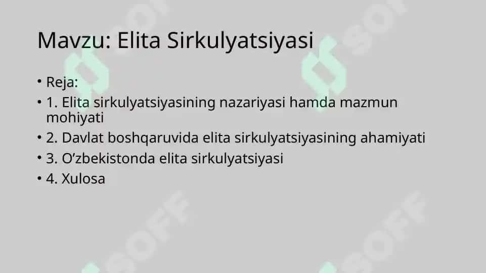 SIYOSIY ELITA VA YETAKCHILIK 2