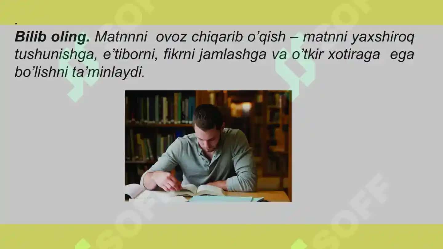 Ovoz chiqarib o'qish 3