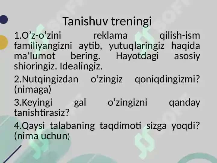 Notiqlik san’ati 1-amaliy mashg’ulot 4