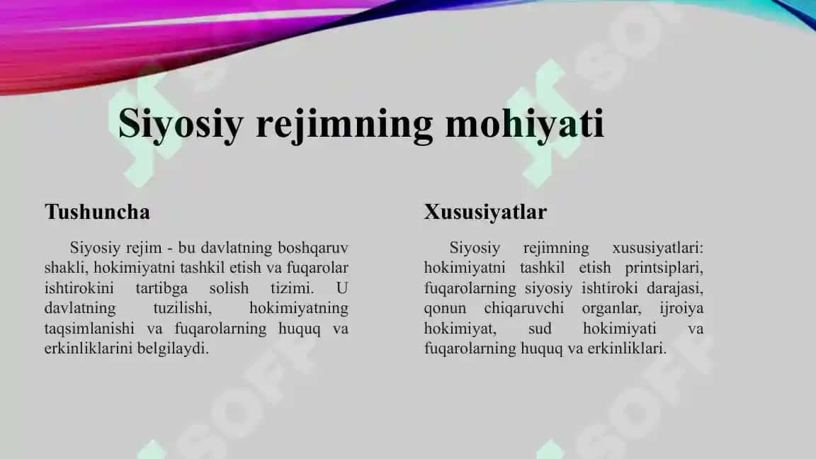 Siyosiy rejim va uning asosiy turlari 3