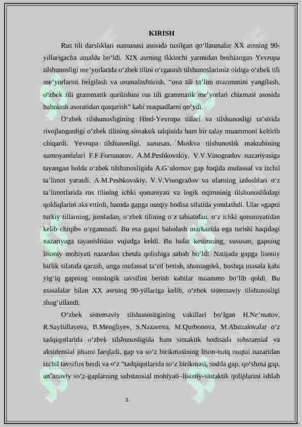 Uyushgan gap qoliplarining nutqiy voqealanishi, 3