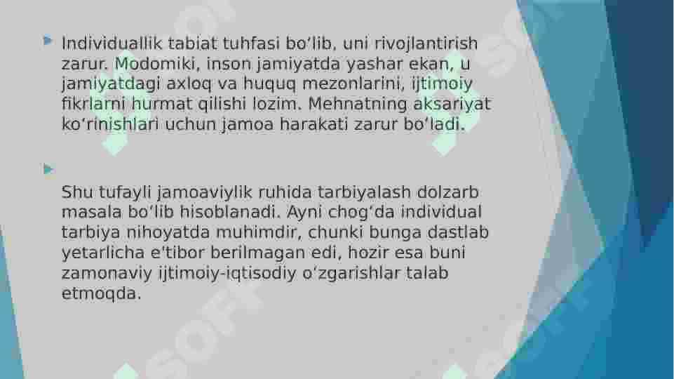 TARBIYA SAN`ATI VA TEXNOLOGIYASI 6