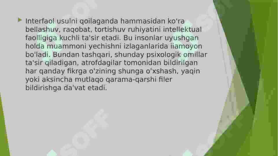 INTERFAOL METODLAR 6