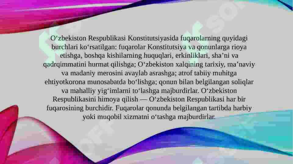 Majburiyat va burchlar 3