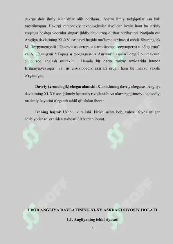 Angliyaning XI-XIV asrlarda siyosiy va ijtimoiy tarixi 5