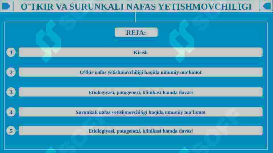 O'TKIR VA SURUNKALI NAFAS YETISHMOVCHILIGI 2
